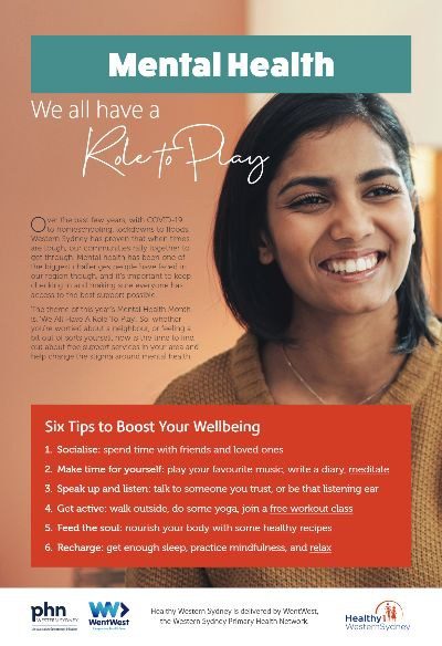 Healthy Western Sydney - Oct 2023 - Mental Health Tips