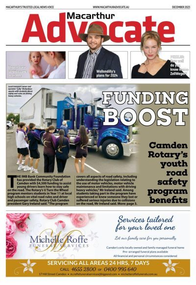 Macarthur Advocate Dec 2023 edition cover