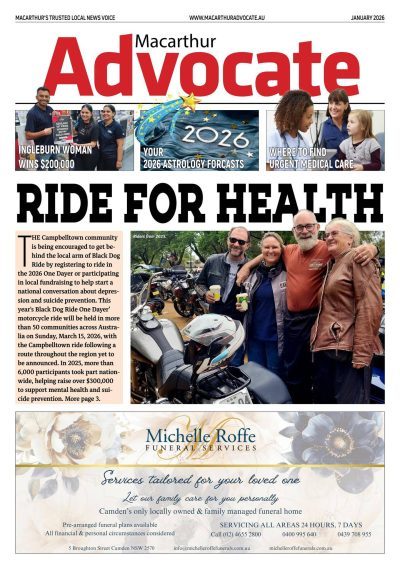Macarthur Advocate Jan 2026 edition cover