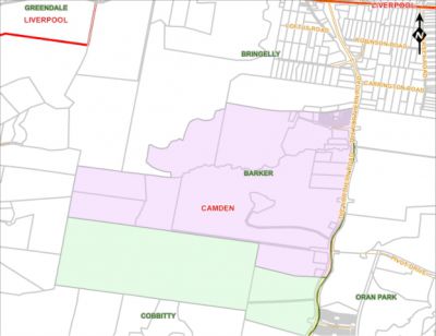 NEW SUBURB OF BARKER ON THE MAP